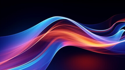 3D Rendered Neon Glow Abstract Backgrounds: Magenta Tones, Dynamic Ribbons, Virtual Clouds & Glowing Geometric Shapes in Dark Settings for Futuristic, Energy-Themed Wallpapers - generativ ai 