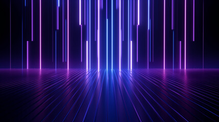 3D Rendered Neon Glow Abstract Backgrounds: Magenta Tones, Dynamic Ribbons, Virtual Clouds & Glowing Geometric Shapes in Dark Settings for Futuristic, Energy-Themed Wallpapers - generativ ai 