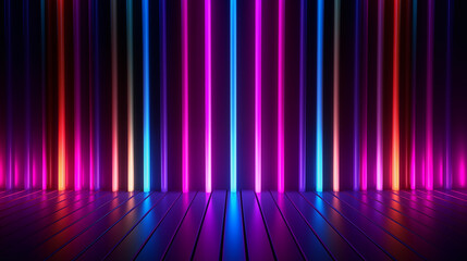 3D Rendered Neon Glow Abstract Backgrounds: Magenta Tones, Dynamic Ribbons, Virtual Clouds & Glowing Geometric Shapes in Dark Settings for Futuristic, Energy-Themed Wallpapers - generativ ai 