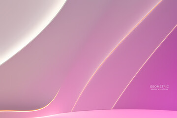 White Pink Background, Abstract geometric background with liquid shapes. Vector illustration.