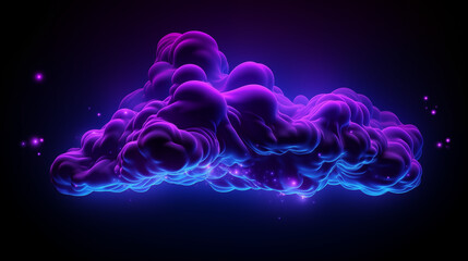 3D Rendered Neon Glow Abstract Backgrounds: Magenta Tones, Dynamic Ribbons, Virtual Clouds & Glowing Geometric Shapes in Dark Settings for Futuristic, Energy-Themed Wallpapers - generativ ai 