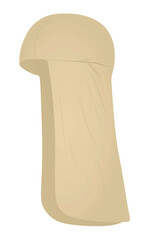 Brown head cover gear. vector