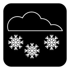 winter glyph icon