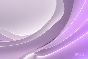 White Pink Background, Abstract geometric background with liquid shapes. Vector illustration.