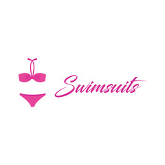 swimming suit  fashion store logo design vector