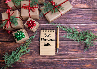 Best Christmas Gifts Concept with Christmas Gift Boxes