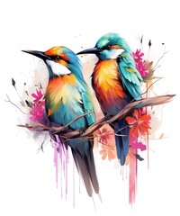 beautiful colorful birds
