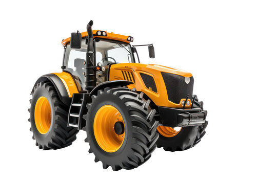 powerful industrial tractor isolated on white background
