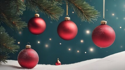 Fototapeta na wymiar christmas tree and decorations.Created with Generative AI technology