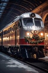 Fototapeta premium polar express train. christmas decoration