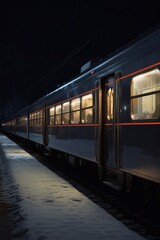 Fototapeta premium christmas retro train