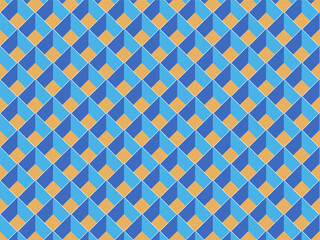 Abstract geometric background, isometric digital blocks, Blockchain concept, modern technology, vector illustration