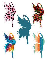 fairy silhouette various  