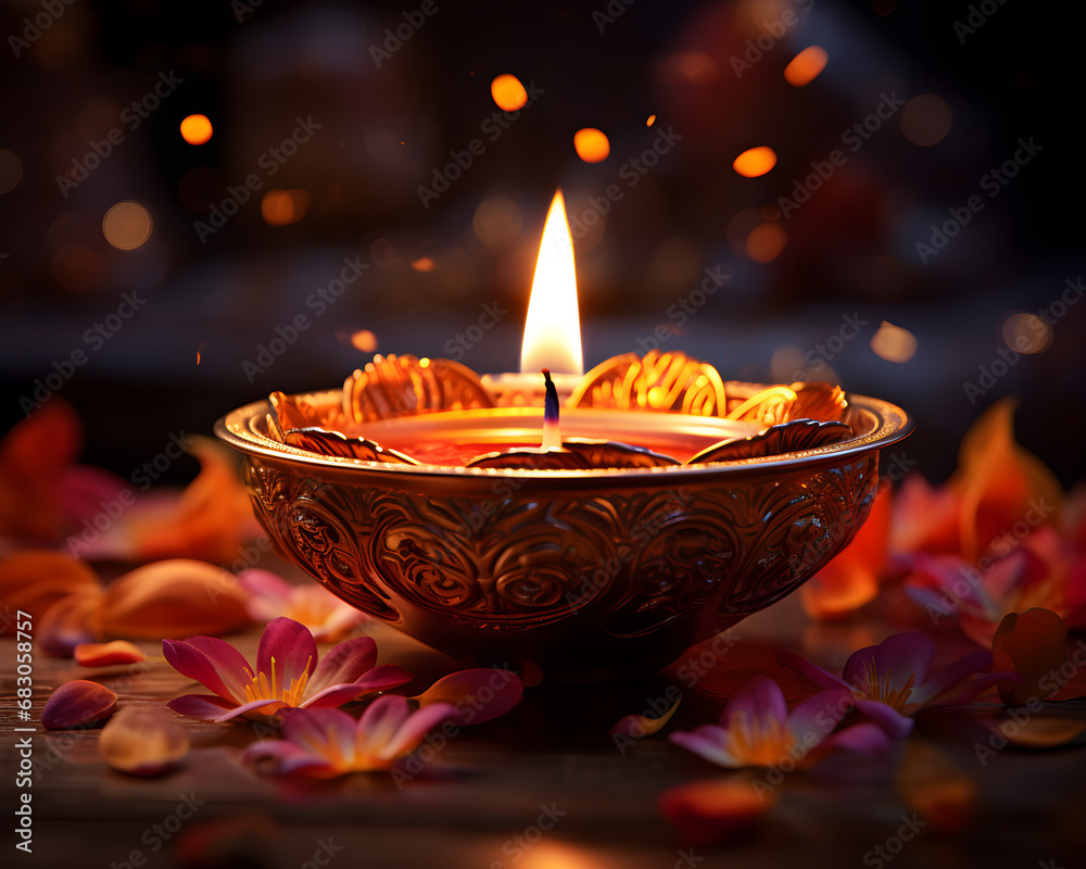 Wall mural wallpaper diya diya, diwali stock photos, realistic stock photos