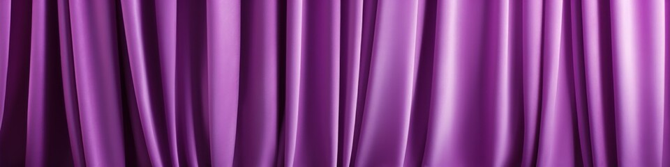 Soft purple curtain, folding vertically from top to bottom, close-up - obrazy, fototapety, plakaty
