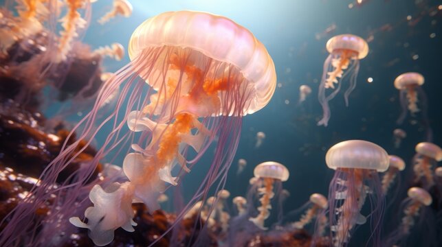 Close up view of the Jellyfish