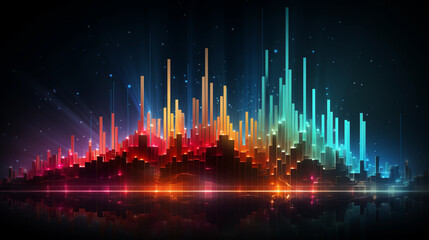 Vibrant Animated Bar Graph: A Colorful Representation of Data in Motion