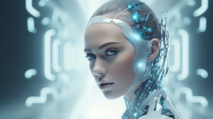 cyber AI Technology made woman