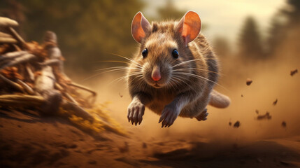 mouse animal running away predator