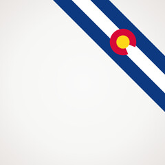 Corner ribbon flag of Colorado