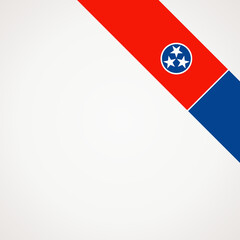 Corner ribbon flag of Tennessee