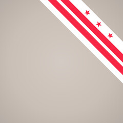 Corner ribbon flag of Washington D.C.