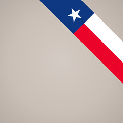 Corner ribbon flag of Texan