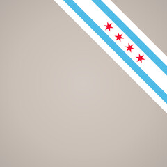Corner ribbon flag of Chicago