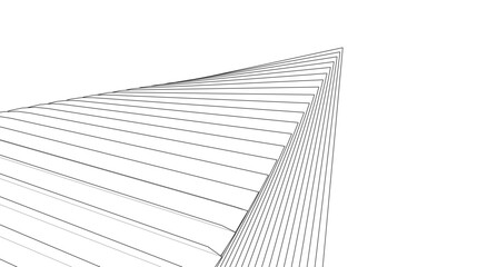 Abstract architecture vector 3d illustration