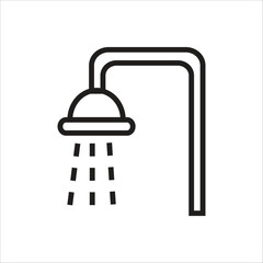 shower vector icon line template
