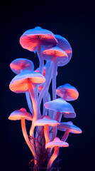Color magic mushrooms. Psychic Waves.