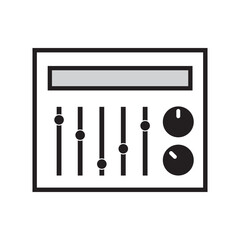 sound equalizer icon logo vector design template
