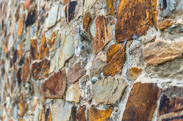 Detail of an old stone wall