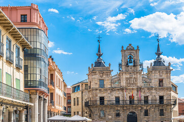 Facade of the town hall of Astorga, Spain - obrazy, fototapety, plakaty