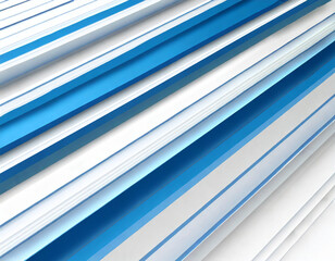 abstract business background; moving straight lines of light; white, blue
