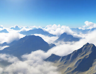 Obraz premium clouds over mountains