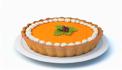 Homemade Orange Thanksgiving Pumpkin Pie