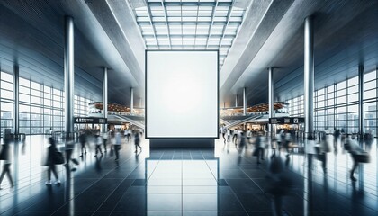 Blank display screen mockup for offers - clean signboard in public area, advertisement