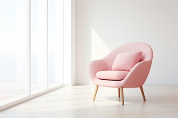 Candy-inspired chair in a serene space: A Candycore-infused chair in a tranquil setting, blending sweetness with minimalistic charm
