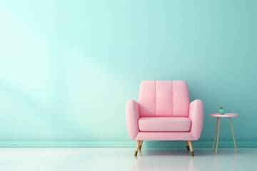 Candycore minimalism: Elevate simplicity with a Candycore chair on a light floor against a clean, minimalist backdrop