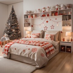 Decoración dormitorio con motivos navideños