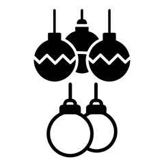 Christmas ball vector icon
