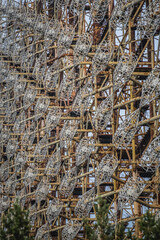 Soviet Duga radar in abandoned military base Chernobyl-2 in Chernobyl Exclusion Zone in Ukraine