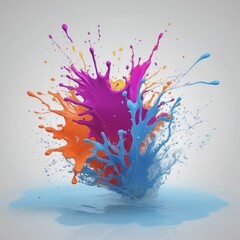 Colorful Paint splashes