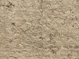 Textures of old concrete. Gray concrete background, wall, aged slab. Top view, close-up.
