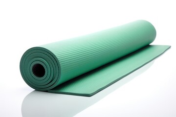 A single yoga mat isolated on white background