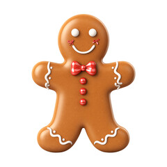 gingerbread man isolated on white, PNG