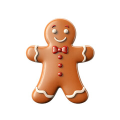 gingerbread man isolated on white, PNG