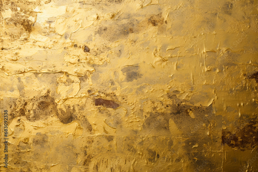 Canvas Prints illustration of gold colored wall background texture. created with generative ai