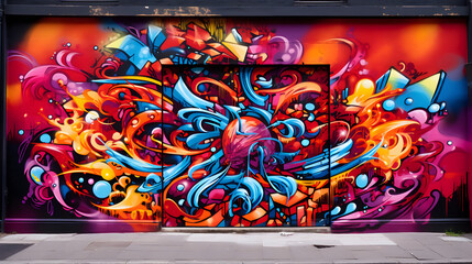 Graffiti on the wall. Street ART